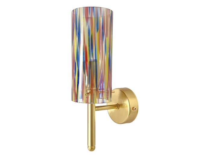 DROPS Beautiful handcrafted multicolored Murano glass wall lamp