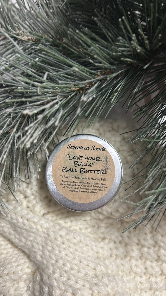 Mens natural Ball Butter, self care products for men, natural men’s hygiene, helps chafing & irritation, gift idea, men’s stocking stuffer,