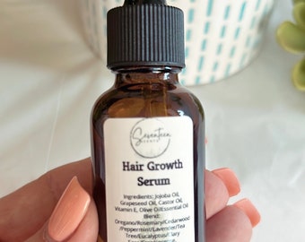 Hair Growth Serum, great for thickening hair, healthy scalp, fight dandruff, fuller hair, grow & restore your hair, cruelty free, organic