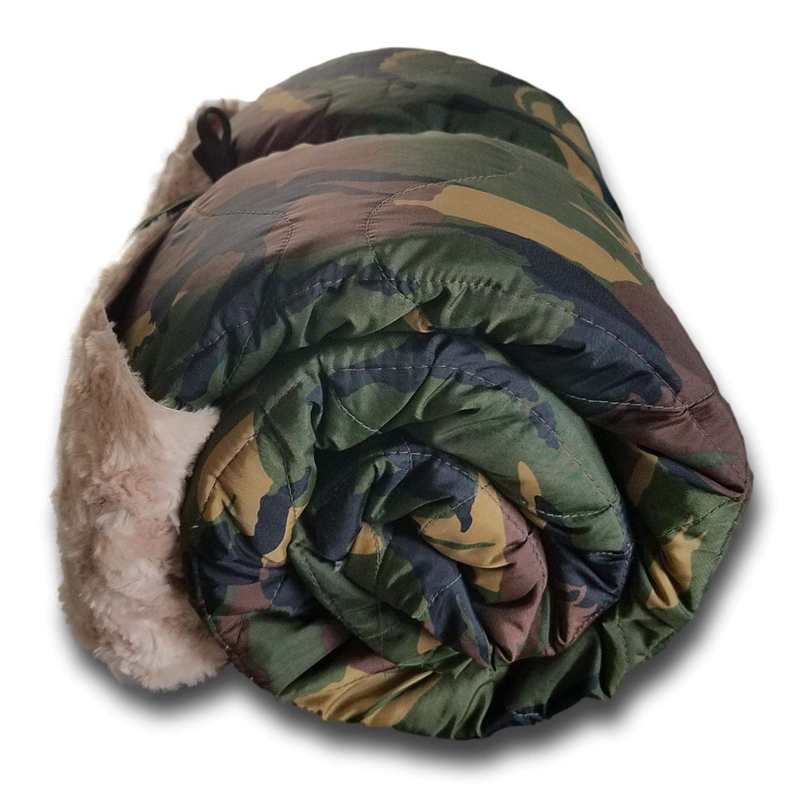 Woobie Weighted Blanket Duthch Camo & Faux Fur Adult Teen Etsy