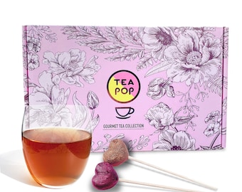 Tea On-A-Stick!, Coffret Cadeau Thé Gourmet, 100% Naturel, Se Dissout Dans L'eau, 18 Bâtonnets