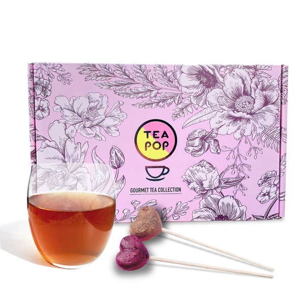 Tea On-A-Stick!, Gourmet-Tee-Geschenkbox, 100 % natürlich, löst sich in Wasser auf, 18 Sticks