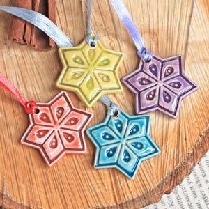 Ceramic Decorations, Christmas Stars on the Tree