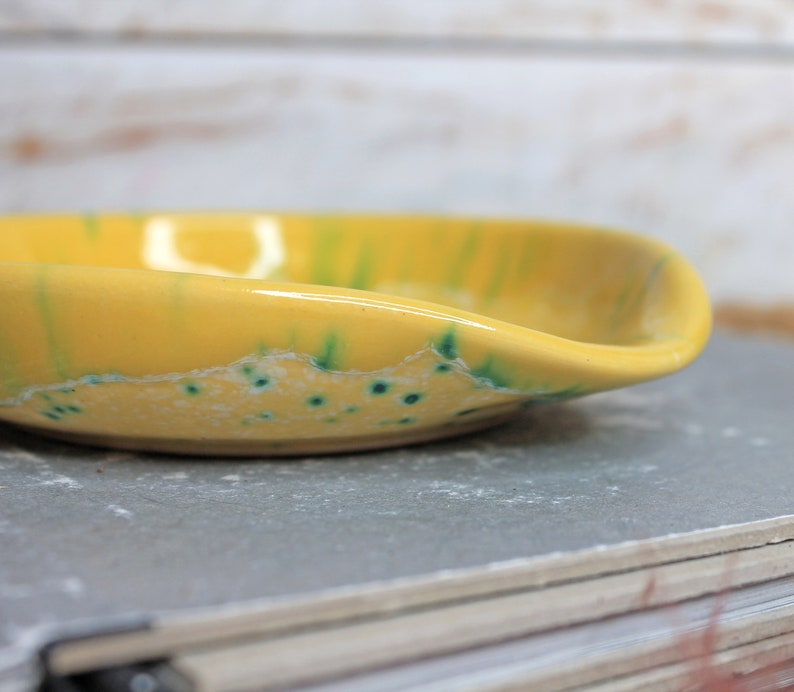 Yellow Ceramic Spoon Rest, 5 image 6