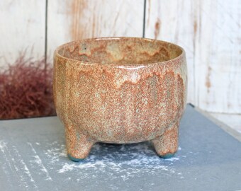 Small Pottery Planter with Legs