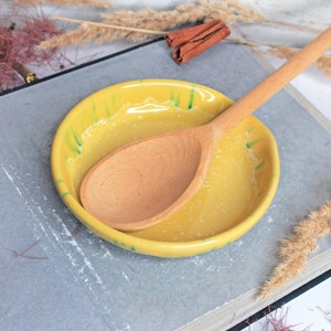 Yellow Ceramic Spoon Rest, 5 image 9