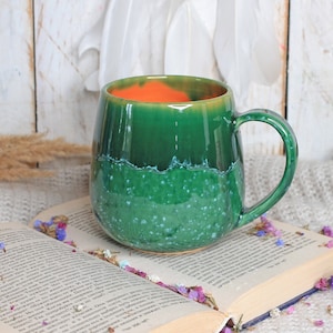 Large Green Ceramic Mug, 20 oz