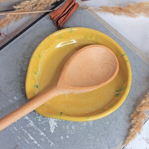 Yellow Ceramic Spoon Rest, 5 image 3