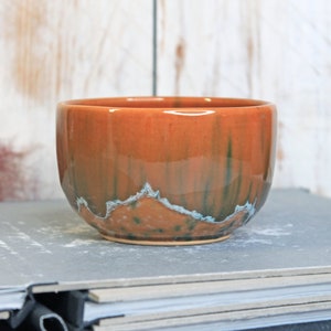 Small Brown Pottery Bowl, 7 oz image 2