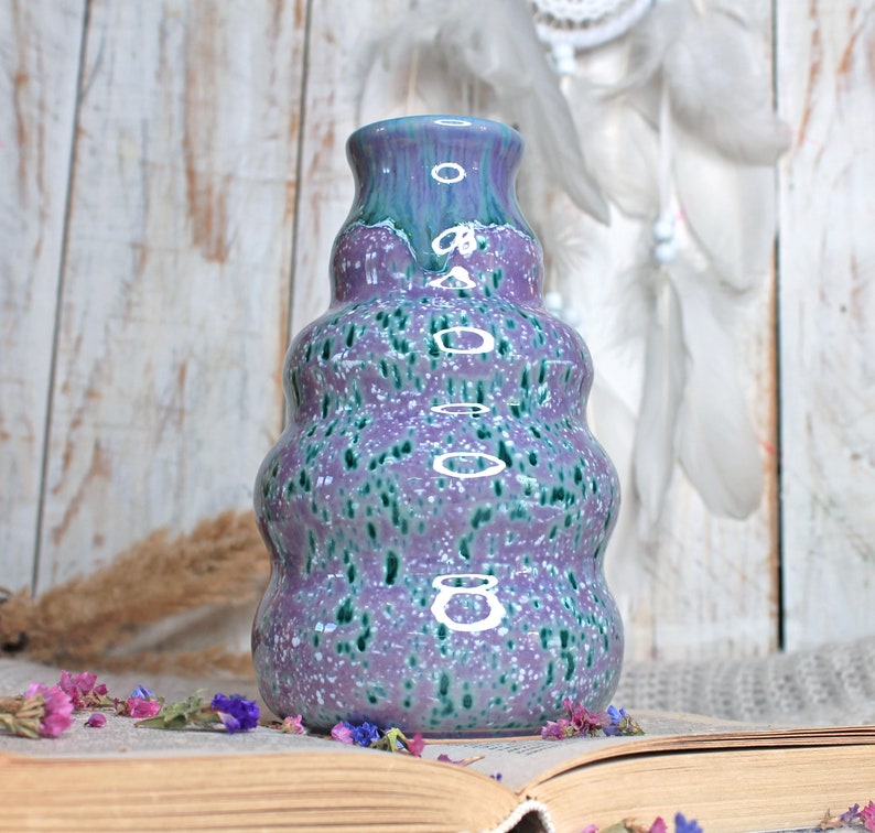 Purple Pottery Flower Vase image 10