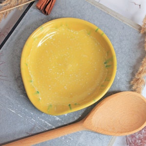 Yellow Ceramic Spoon Rest, 5 image 1