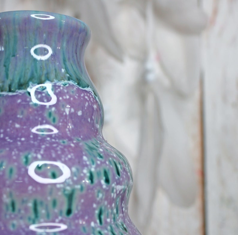 Purple Pottery Flower Vase image 7