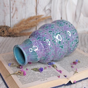 Purple Pottery Flower Vase image 4