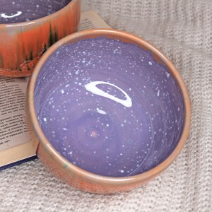 27 oz Orange Glazed Ceramic Pottery Bowl image 3