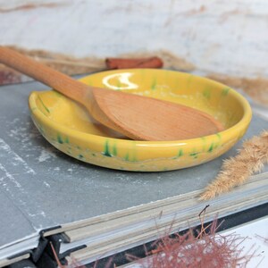 Yellow Ceramic Spoon Rest, 5 image 4