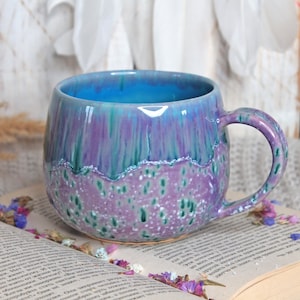 Lilac Pottery Coffee Mug, 14 oz