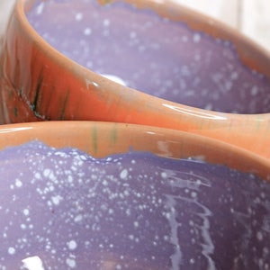 27 oz Orange Glazed Ceramic Pottery Bowl image 8