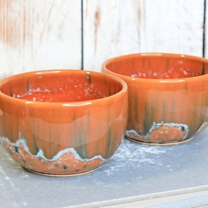 Small Brown Pottery Bowl, 7 oz image 7