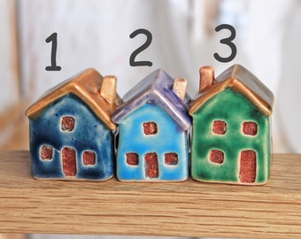 Ceramic Miniature Houses, Handmade Tiny Houses