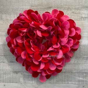 Valentine's Day Heart Wreath FELT - Outdoor/Indoor