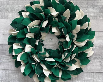 Multicolor Green Wreath - FELT Outdoor/Indoor