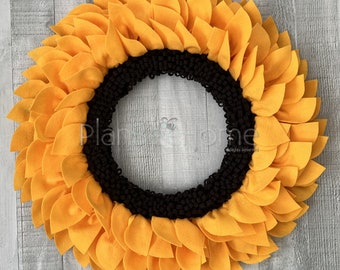 Boho Sunflower Wreath FELT- Outdoor/Indoor