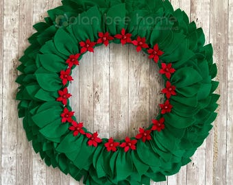 Felt Christmas Wreath - Outdoor/Indoor