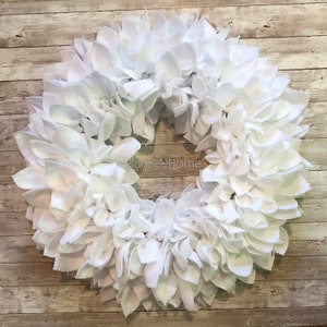 White FELT Wreath - Outdoor/Indoor