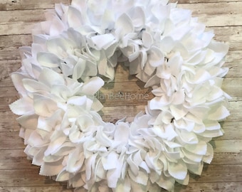 White FELT Wreath - Outdoor/Indoor