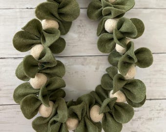 Olive Handmade Felt Garland