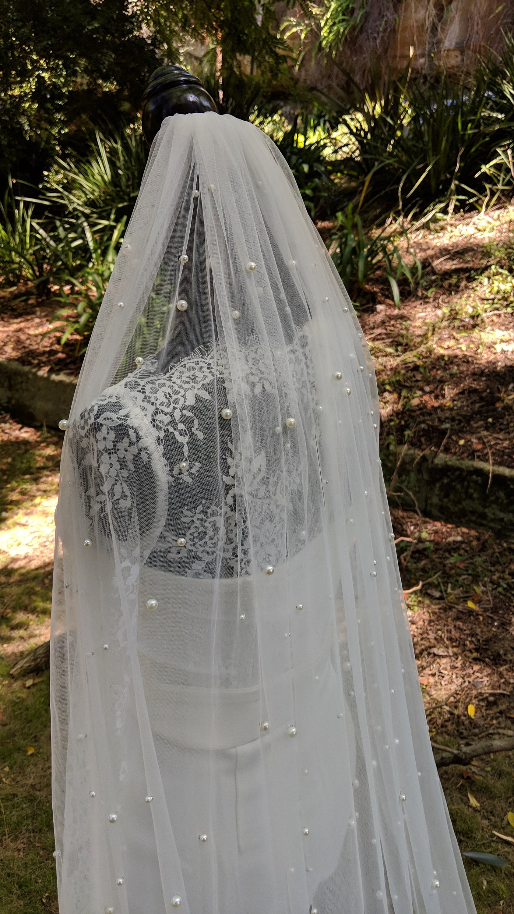 Cathedral Pearl Wedding Veils  Elegant Bridal Headpieces – MWBRIDALSTORE