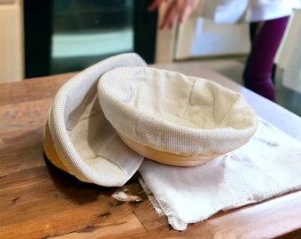 Confezione da 2 cestini a prova di pane Banneton Set di cestini a prova di pane Cestino a prova di pasta di legno Cestino a lievitazione naturale Cestino a prova di vimini Forniture per la produzione del pane