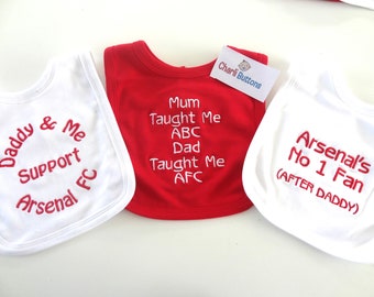 personalised arsenal baby grow