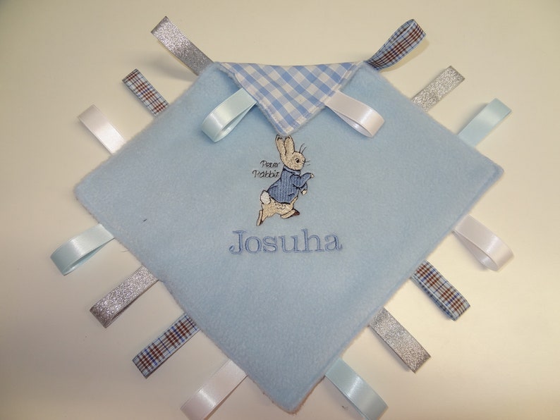 personalised taggy blanket