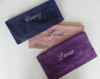 Personalised Face Cloth - Beautifully embroidered diff colours - Free post !