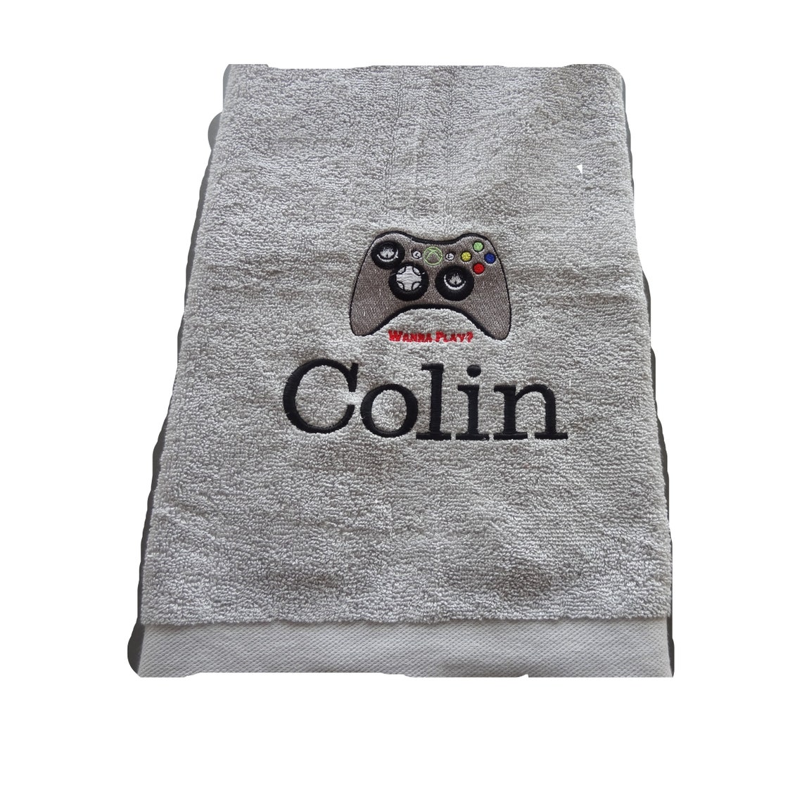 Personalised Bath Towel xbox controller Beautifully Etsy