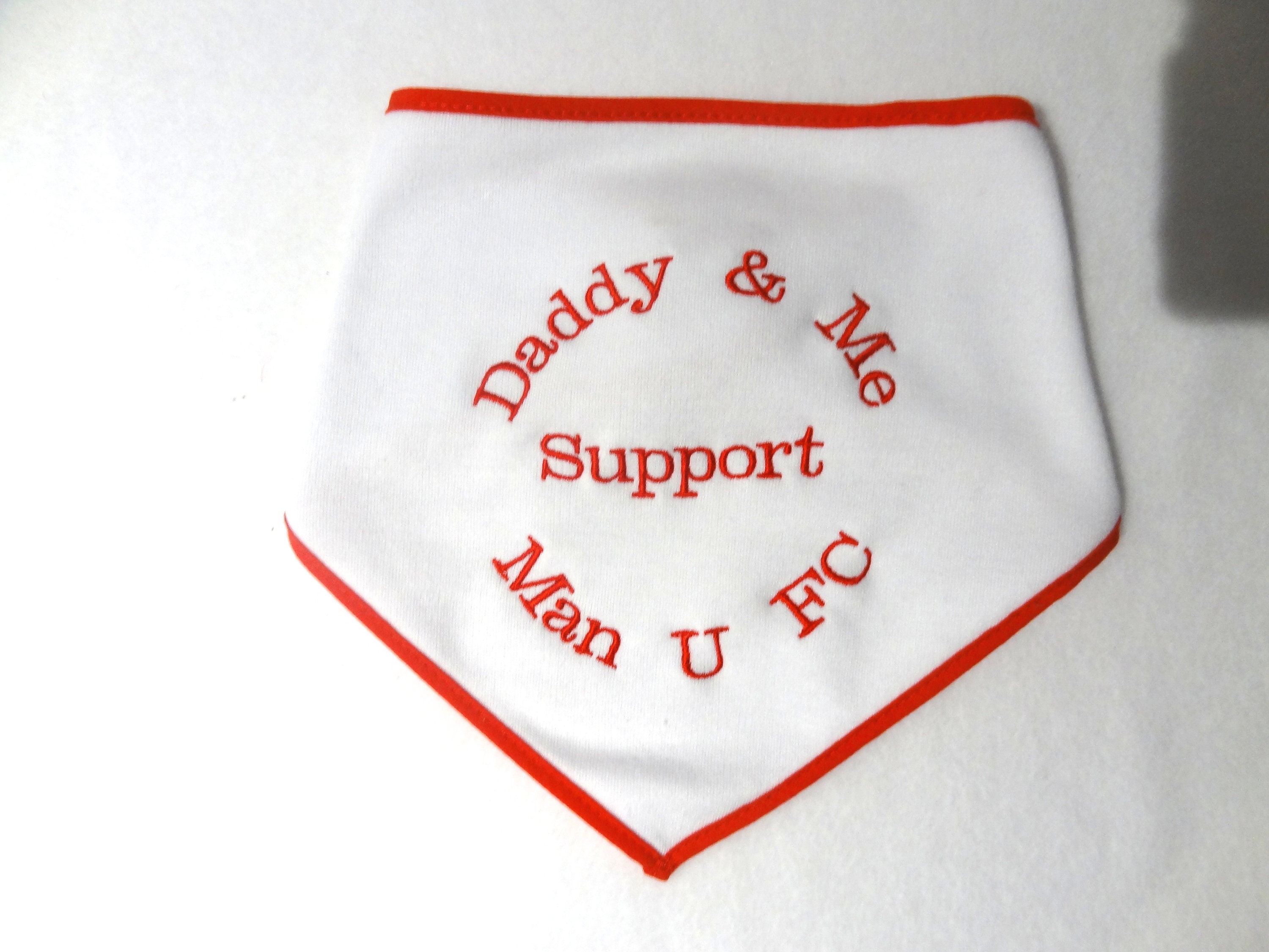 Personalised Manchester United bandana bib beautifully Etsy