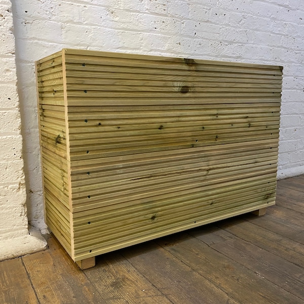 Large Tall Wooden Decking Patio Planter Trough Herb Box 63cm high