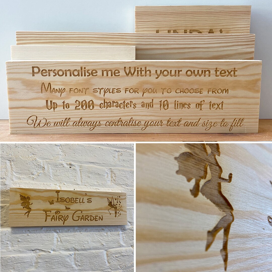 Personalised Large Custom Wooden Plaque Signs Solid Wood Plaque
