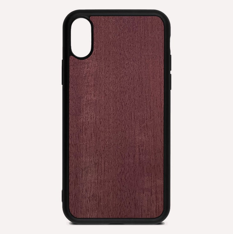 Real natural Purple Wood rubber bumper phone case cover skin Etsy