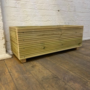 Large Garden Wooden Decking Patio Planter Trough Herb Garden