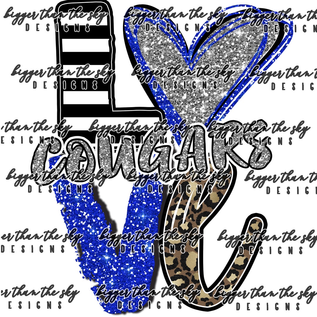 Love Cougars BLUE Gray Black Sublimation PNG Digital Download Etsy love-cougars-blue-gray-black-sublimation-png-digital-download-etsy