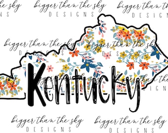 Kentucky patrón floral patrón PNG sublimación descarga