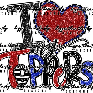 Eu amo meu TOPPERS sublimação PNG download digital