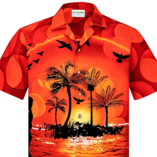 Red Sunset Hawaiian shirt