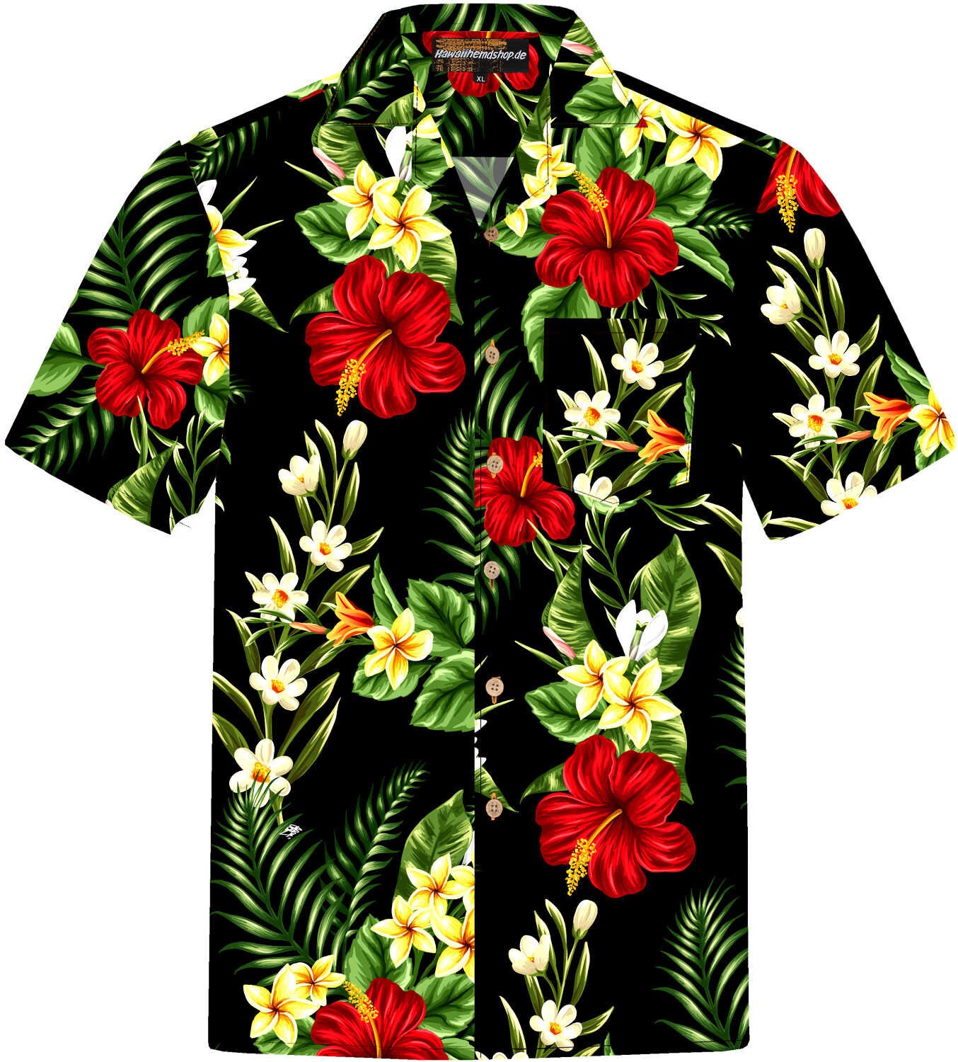 Men's Cotton Hawaiian Shirt, Aloalo Flower main image 1