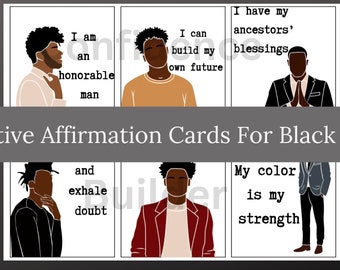 Empowering Affirmation Cards for Black Kings: Embrace Your Strength and Inner Greatness - Juneteenth Gift - Print, Laminate, And Gift