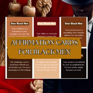 IL REGALO PERFETTO per il Juneteenth - Biglietti di affermazione "Caro uomo di colore" / Regali di amore per se stessi per uomini / Empowerment degli uomini di colore / Motivazione / Festa del papà