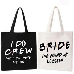 Bachelorette Party Tote Bags: Bride & I Do Crew Gifts