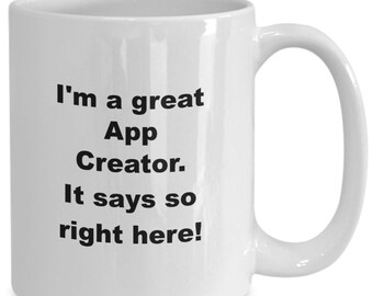 Große App Creator Kaffeebecher Geschenk für App-Entwickler Designer Visualizer